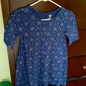 Old Navy blue pattern girls dress size 8